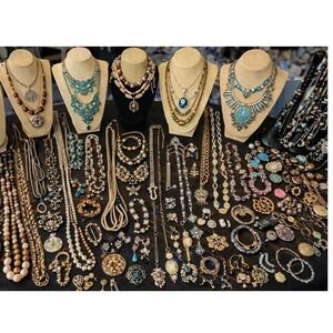Vintage to now mixed jewelry lot wear resale craft - SURPRISE!